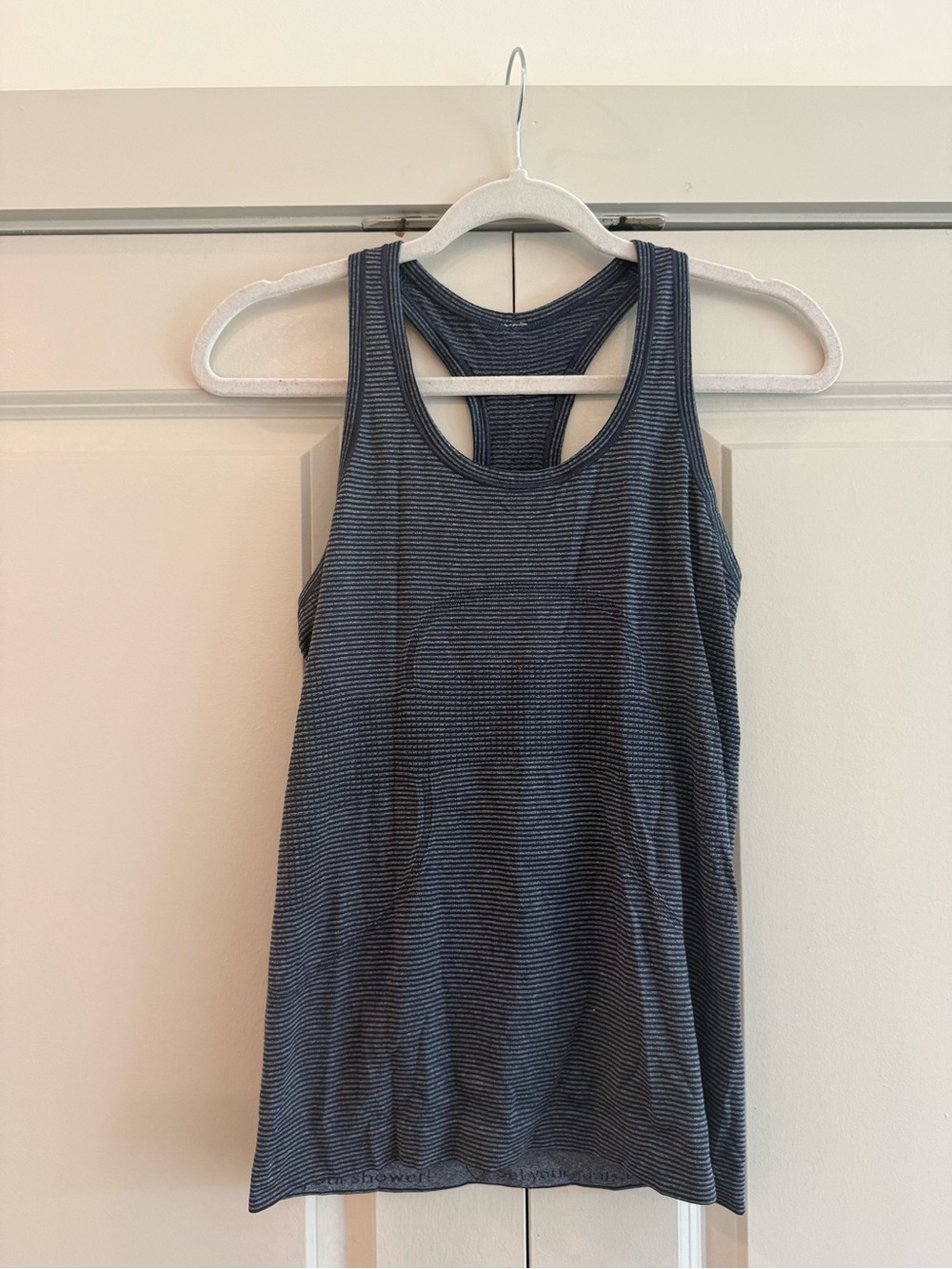 Lululemon Navy Striped Racerback Tank Top